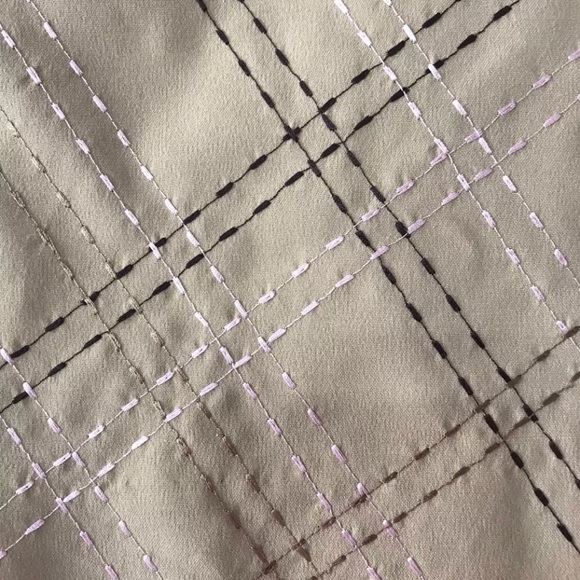 ANN TAYLOR Tan A-Line Career Skirt - Picture 3 of 5